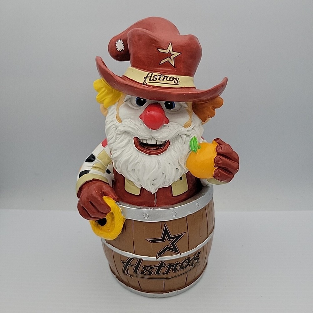 Houston Astros Rodeo Clown MLB Figure Forever Collectibles Barrel Gnome 9"